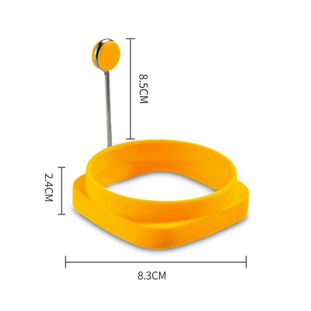 [Elegan] Egg Ring 5pcs Cooking Reversible Bulat/Persegi Dengan Pegangan Anti Lengket Pancake Shaper