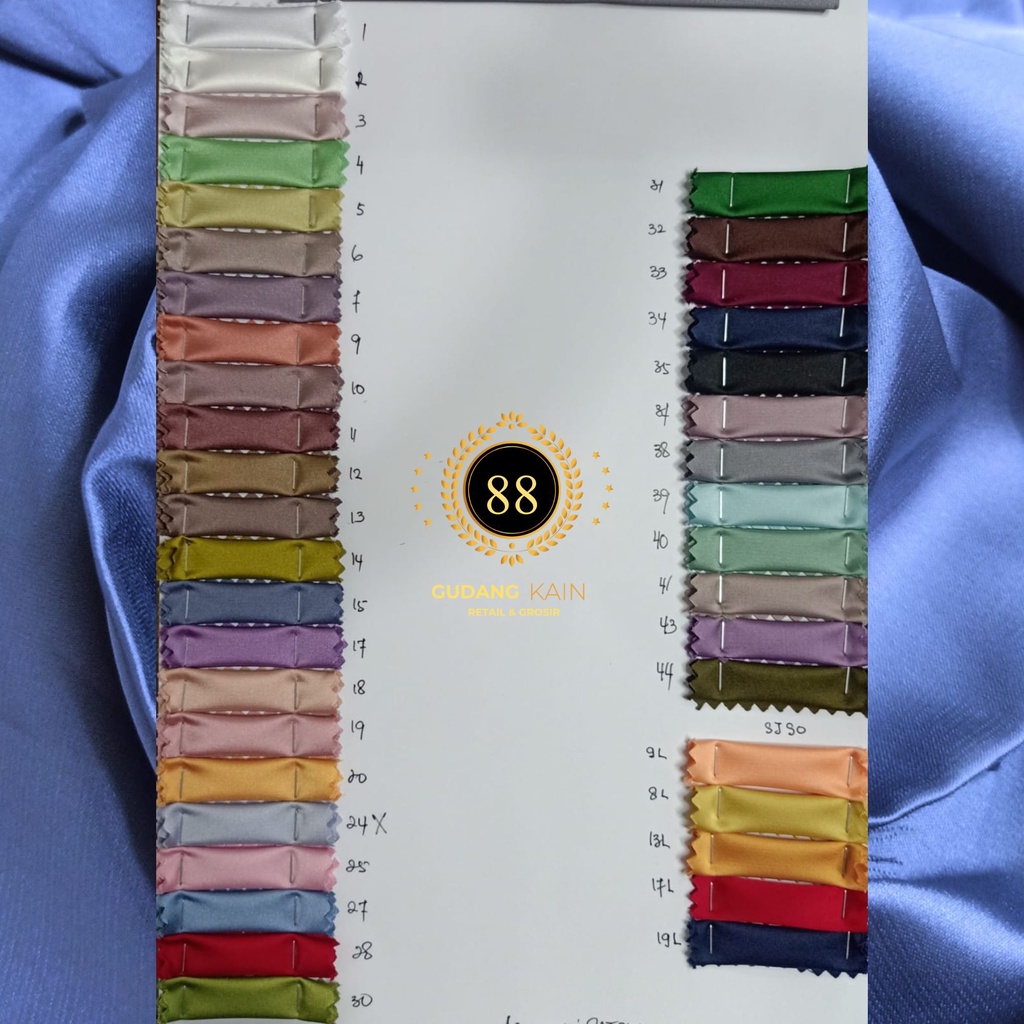 Kain Armani Silk Saten Premium Original Roll [60 Yard]