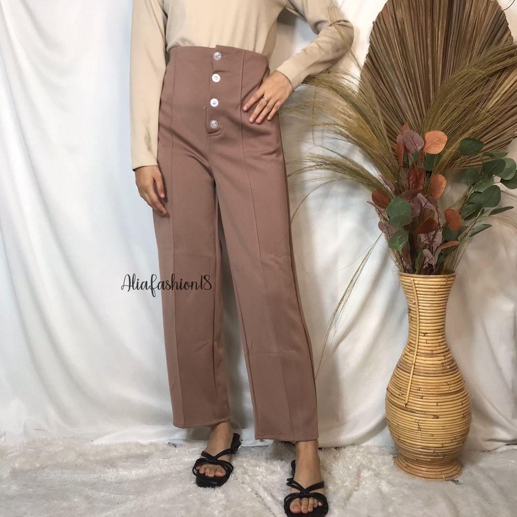 CELANA KULOT LIST KANCING SCUBA/BASIC PANT/CELANA SCUBA/SCUBA PREMIUM