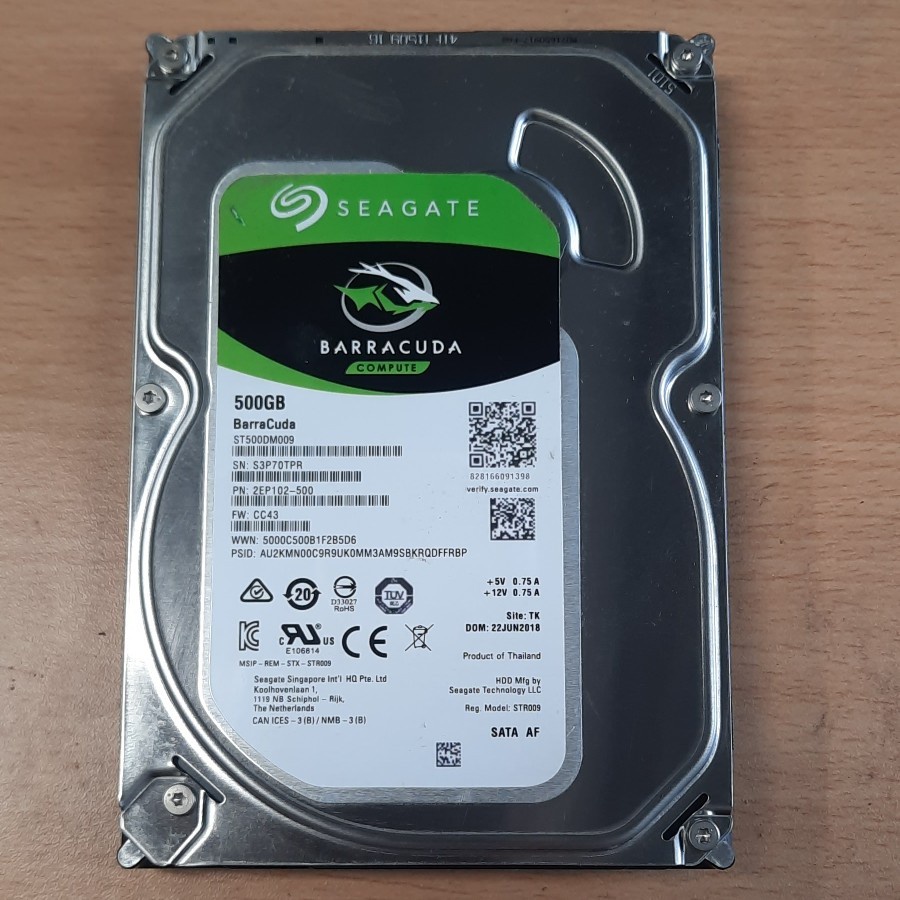 HDD HARDISK INTERNAL PC 500 GB SATA 3,5 Dijamin Sehat 100%, Bergaransi