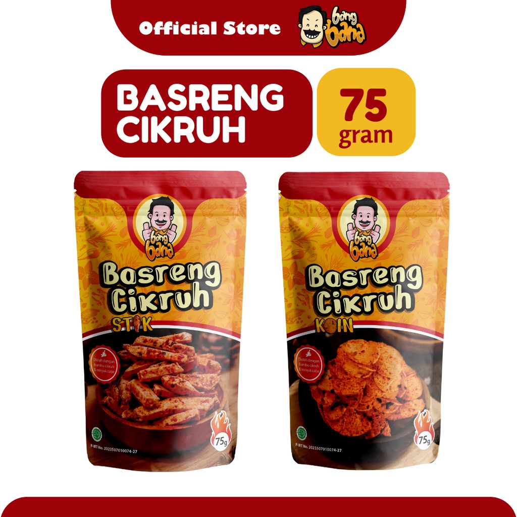 Basreng Cikruh Pedas Daun Jeruk Kemasan Premium 75 Gram