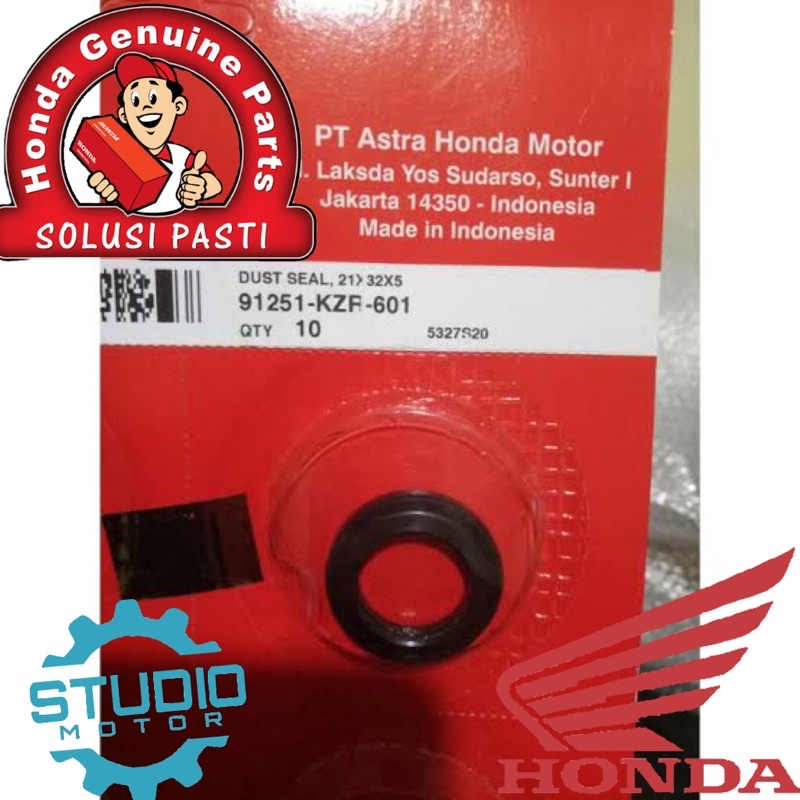 91251KZR601 Dust Seal Debu Roda Depan Sil Tutup Lahar Bearing Tromol 21X32X5 Beat Pop Eco Street Scoopy eSP Vario 110 125 150 ADV Genio Beat Deluxe 91251-KZR-601