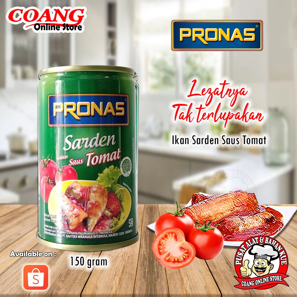 

Pronas Sarden Saus Tomat 150 gr - Ikan Sarden Pilihan