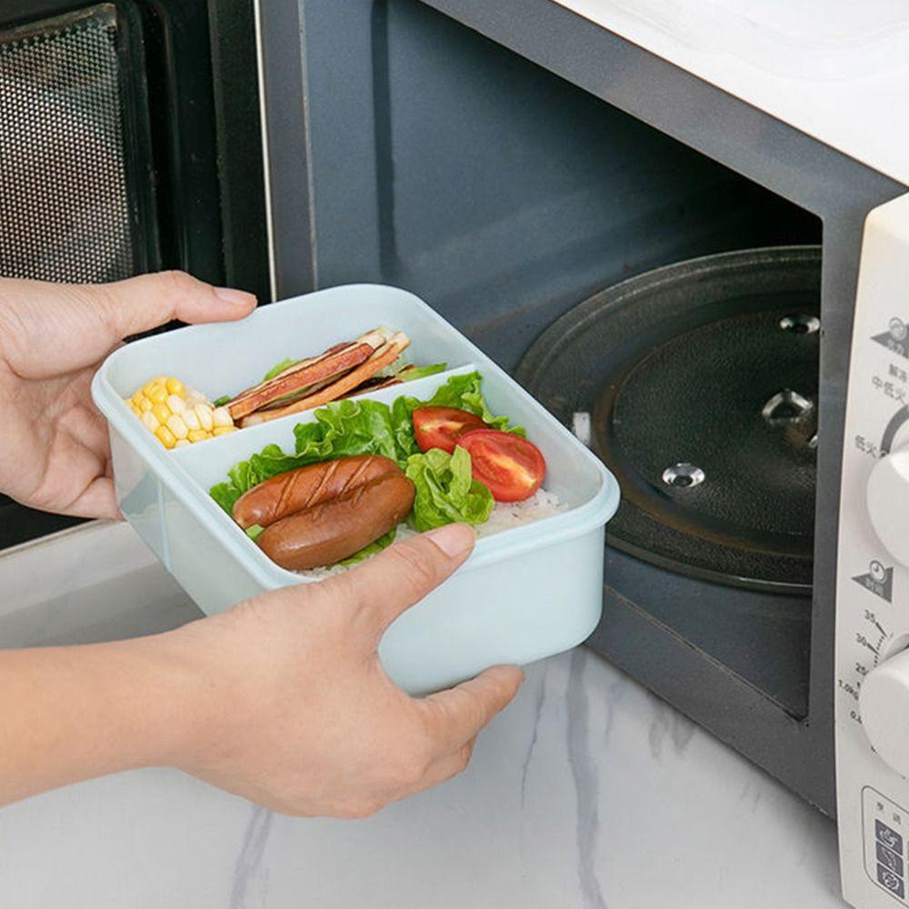 R-FLOWER Lunch Box Microwavable Untuk Pelajar Pekerja Kantor Dengan Sendok Wadah Makanan