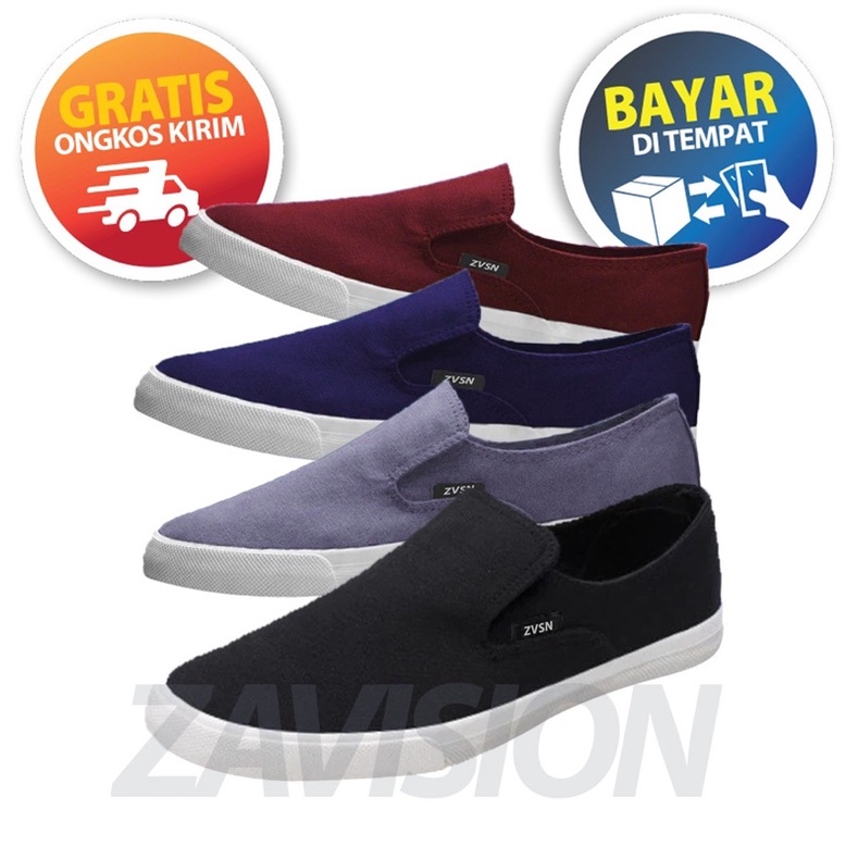 sepatu slip on pria wanita sepatu casual fashion sepatu sneakers Z 05