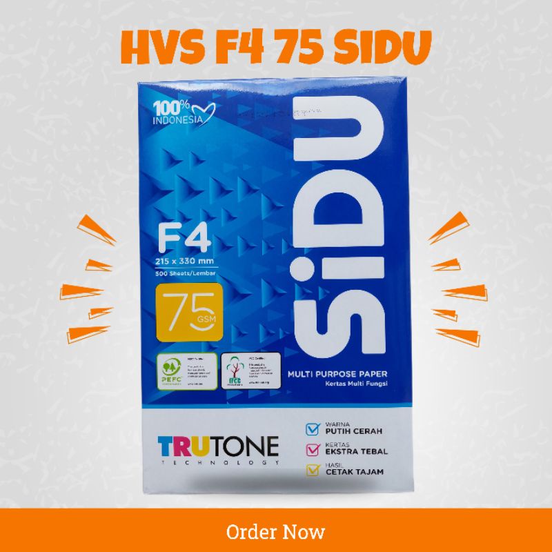 

Kertas HVS F4 75gsm SIDU