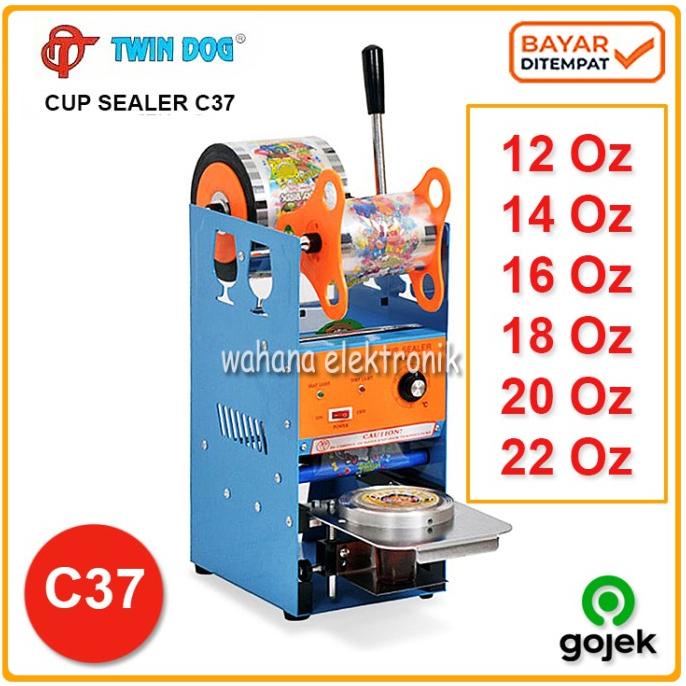 Mesin Cup Sealer C37 Press Gelas Plastik Sealing Machine Ukuran 22 OZ