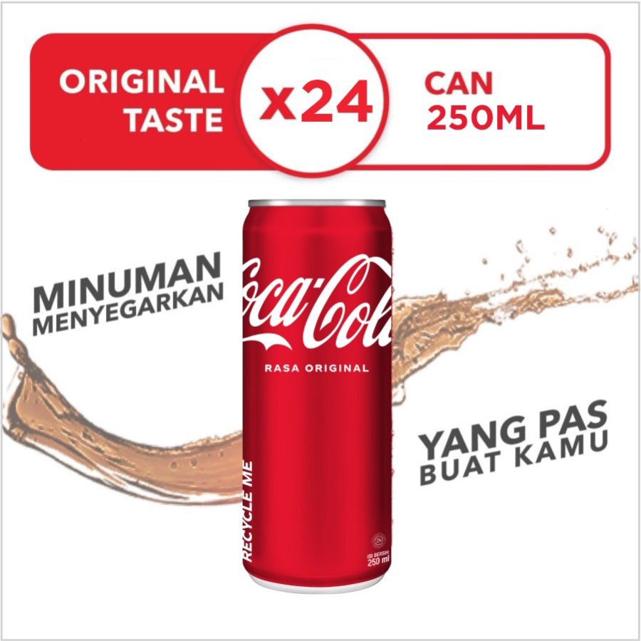 

Coca Cola Original - Kaleng 250mL x 24pcs