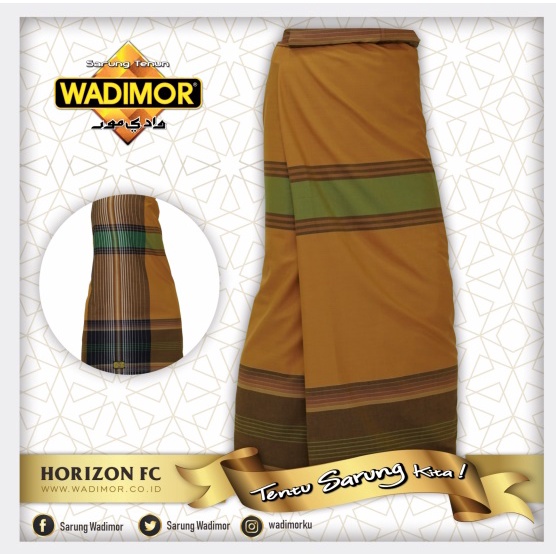 Sarung WADIMOR HORISON FC - Kain Tenun Motif warna Dewasa Pria Laki Sholat Solat Santri GROSIR Murah warni