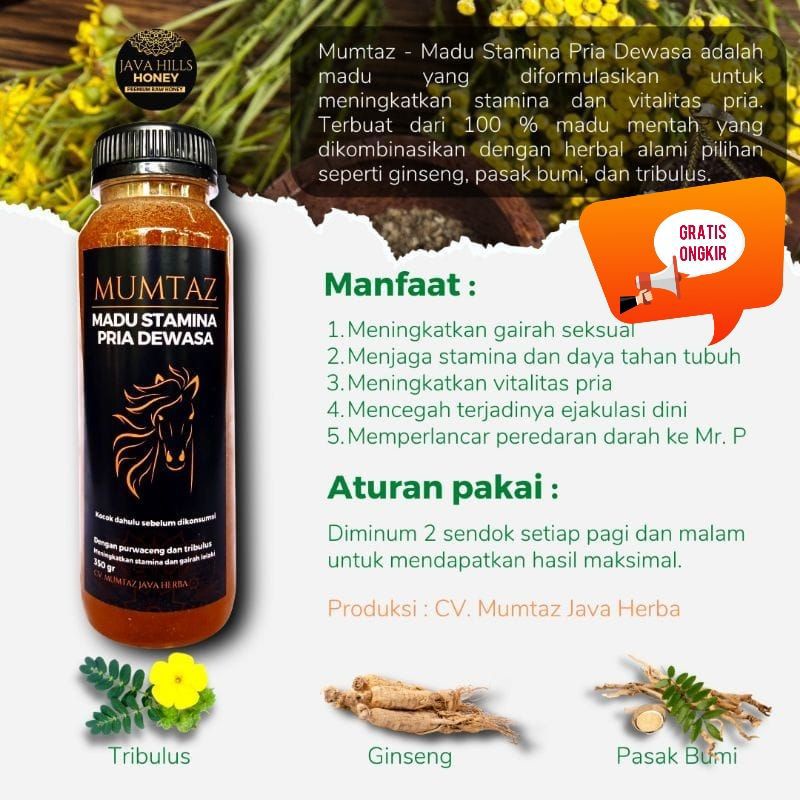

MADU KUDA "STAMINA PRIA"-PROMIL-JAVAHILL RAW HONEY