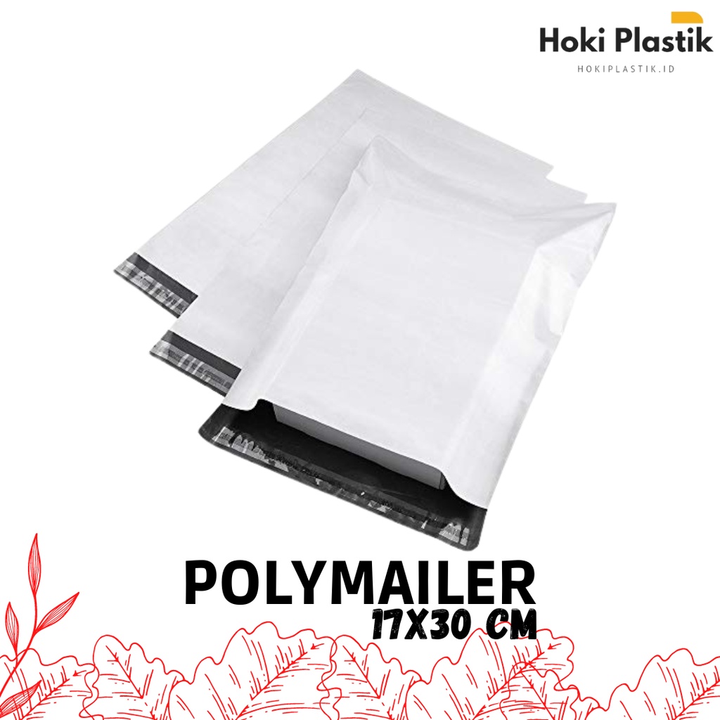 Jual Polymailer 17x30 Cm Warna Hitam Putih Silver Plastik Packing Olshop Lem Plastic Amplop 6874