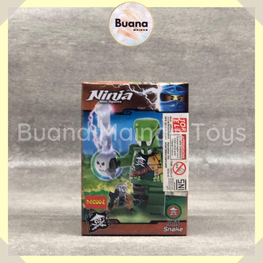 BRICKS DECOOL KARAKTER NINJA MAINAN EDUKASI BRICK BLOCK ANAK COWO 10036