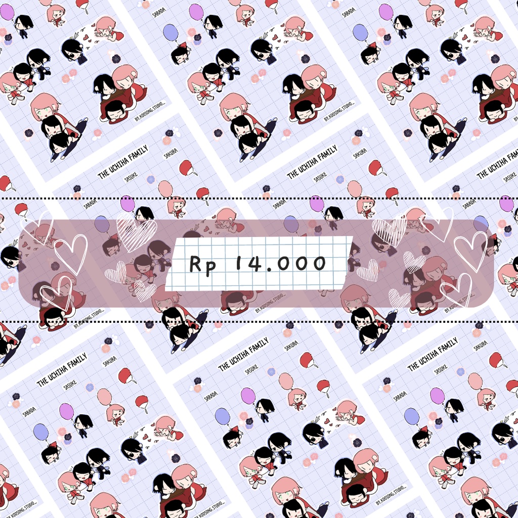 

Naruto FanArt Series - The uchiha Family stiker Vinyl doff A6