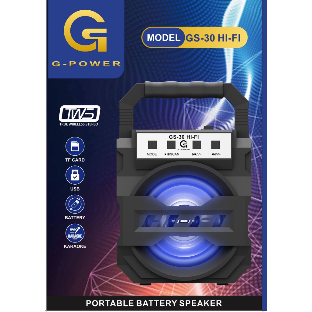 GPOWER SPEAKER GS-30 HI-FI / GS-30X Wireless Multimedia Speaker - ORI