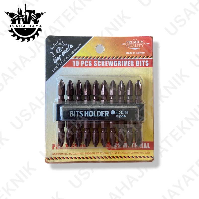 Mata Bor Obeng Tjap Mata Isi 10pcs