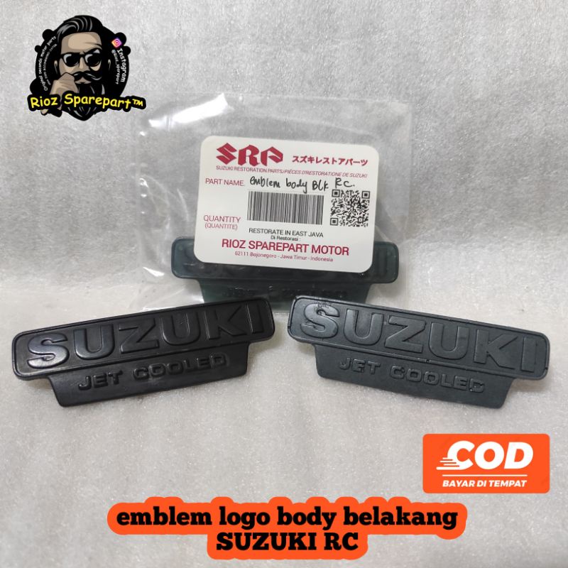 emblem logo body bodi belakang suzuki rc 100 rc100 rc80 bravo