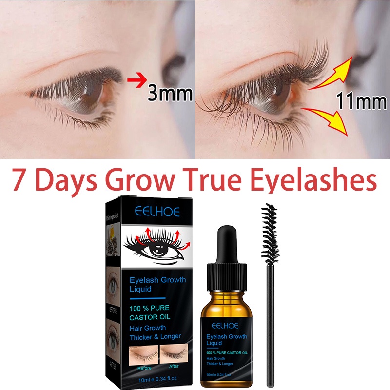 Serum Eyelash Pemanjang Bulu Mata Eyelash Growth Serum 10ml Minyak Jarak Nourishing Serum Pertumbuhan Cepat Dalam