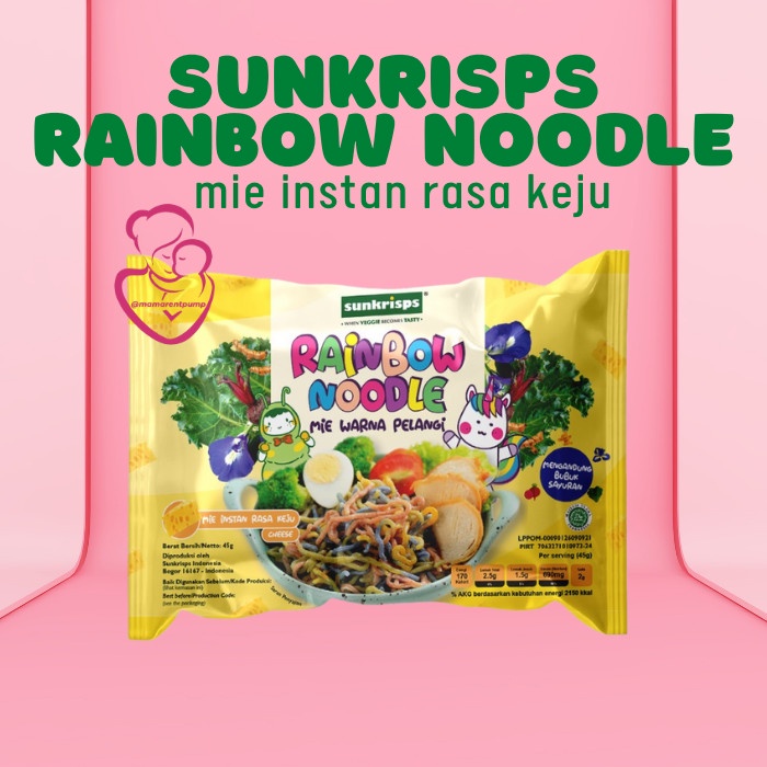 

T0P SUNKRISPS RAINBOW NOODLE MIE ANAK INSTAN PELANGI RASA KEJU NICE