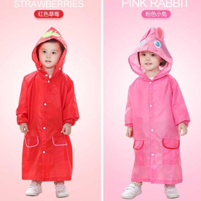 Jas Hujan Anak Funny Raincoat Motif Lucu Bahan Polyester