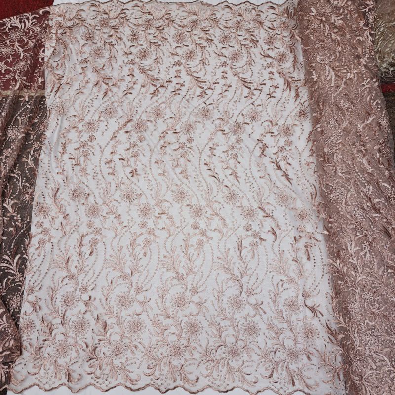 kain tille bunga akar/bahan brokat Kebaya pesta wisuda/brukat wedding/tille bordir