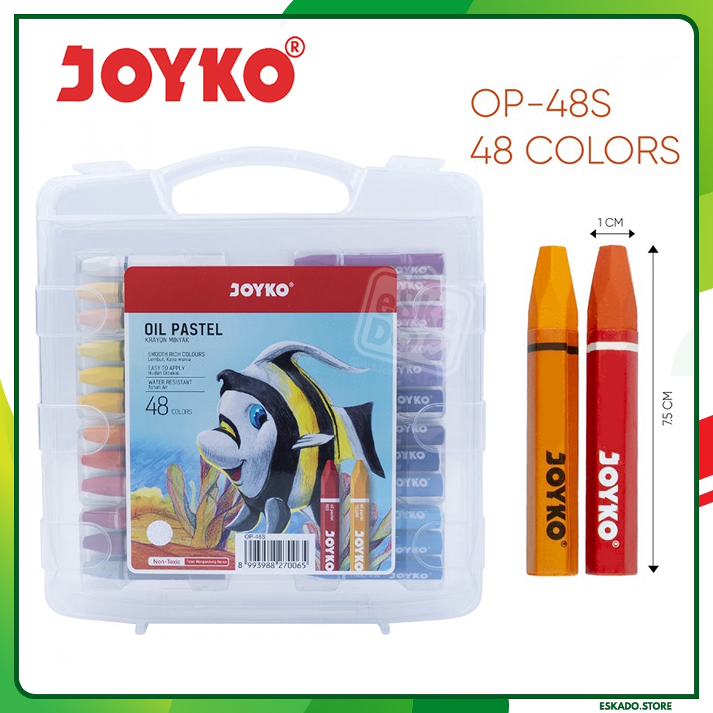 Crayon Titi / Joyko 48 warna / Krayon Minyak / Oil Pastel OP-48S