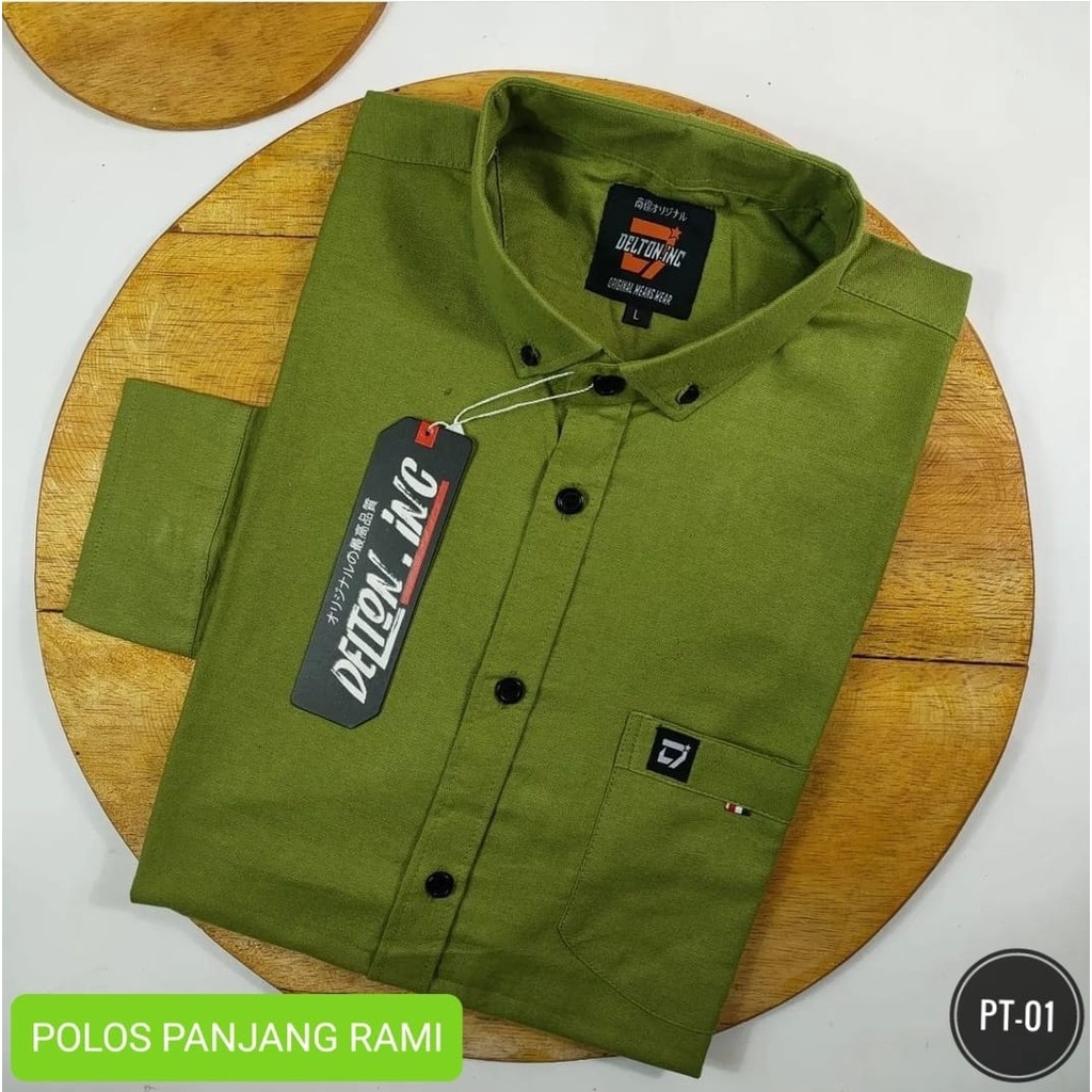 Kemeja Pria Lengan Panjang Polos Model Slimfit - Kemeja Kasual Pria (PT-POLOS1)