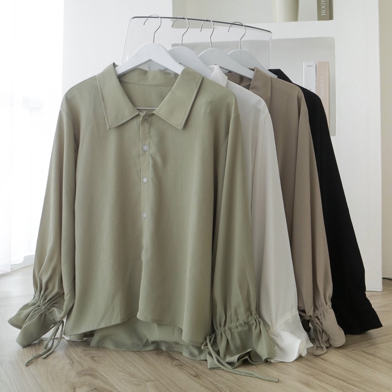 ZASKIYA - RACHEL SHIRT / KEMEJA OVERSIZE CRINCKLE PREMIUM / KEMEJA KOREAN STYLE