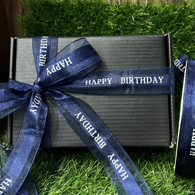 

Pita Happy Birthday/ Pita ultah/ pita kado/ pita kue 1 roll 2.5cm 45m - Navy Blue