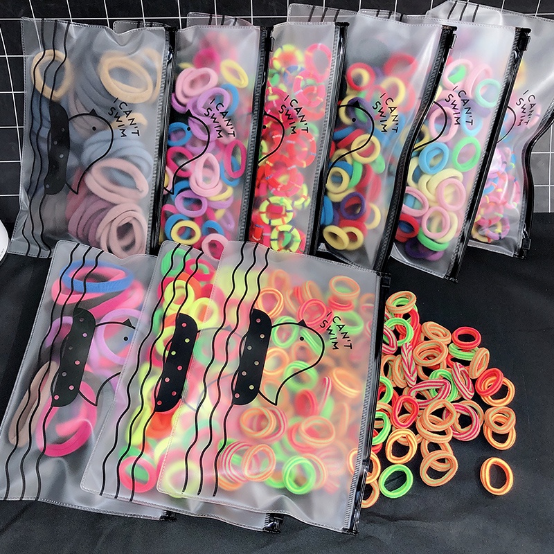 FREE POUCH | IKAT RAMBUT DONAT ANAK ELASTIS TOWER RING WARNA WARNI / IKAT RAMBUT KOREA / KUNCIR RAMBUT DONAT