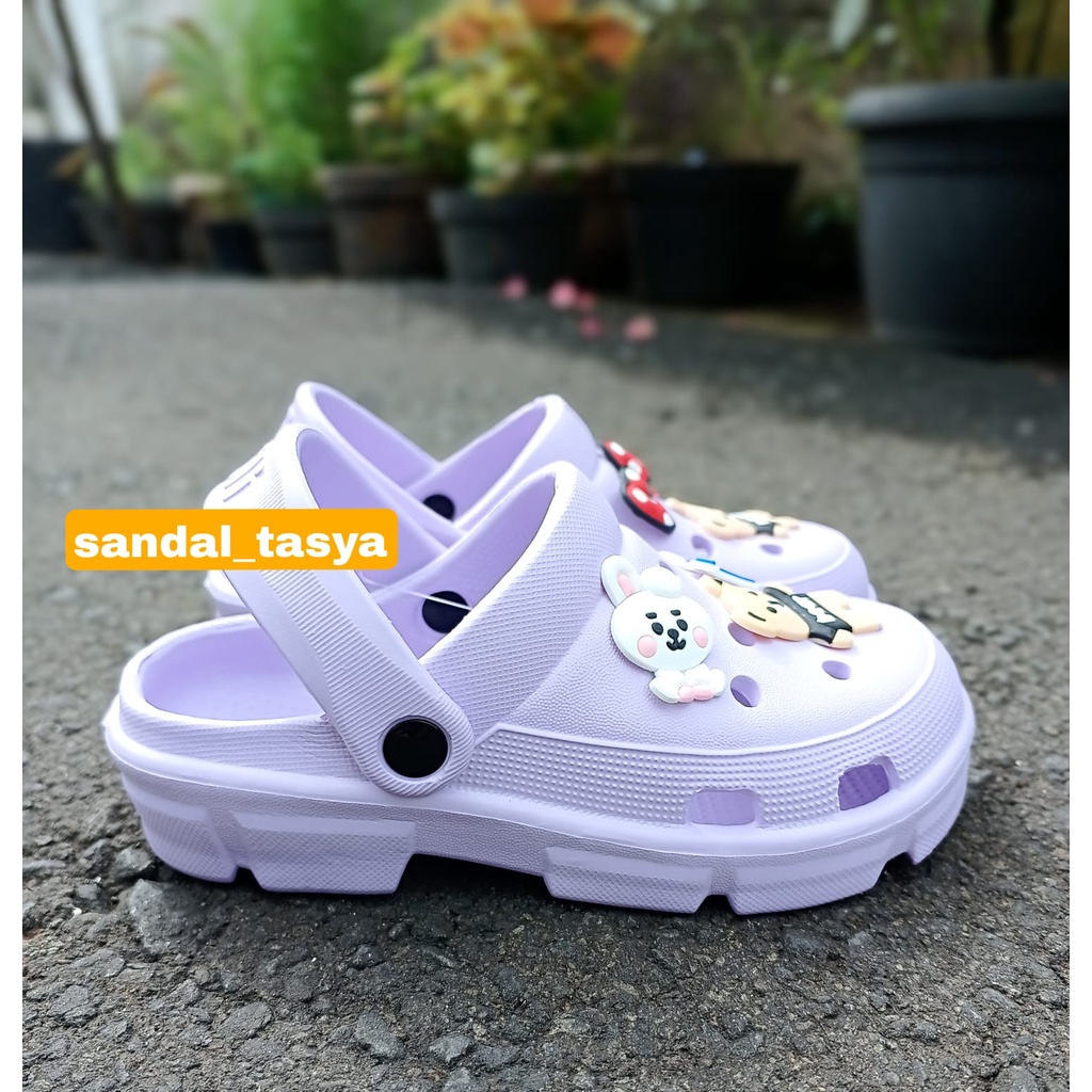 Sandal Baim Fuji Anak Perempuan 805 Karet EVA Karakter Beruang Korea Fashion Kekinian Tinggi 3 cm Umur 2 3 4 5 6 7 Tahun