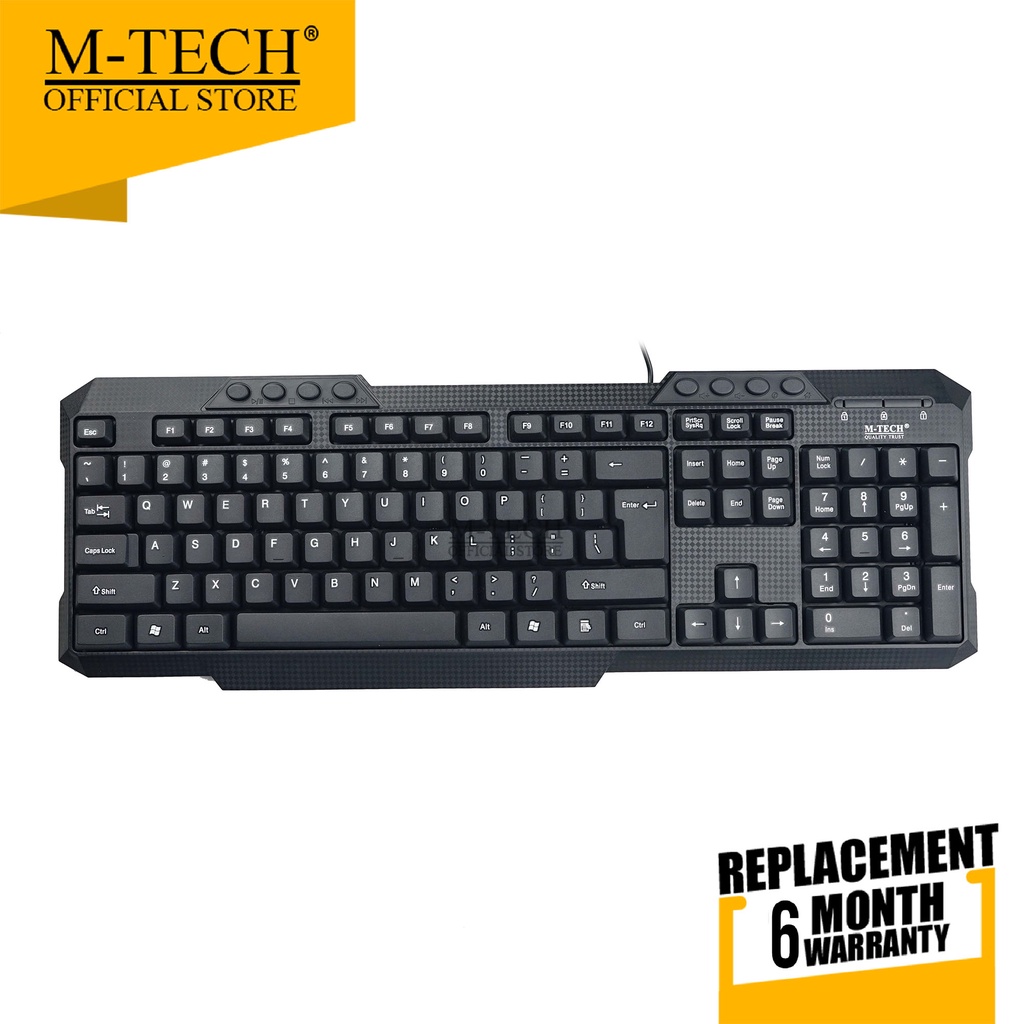 Keyboard M-Tech Original PC Laptop Multimedia Full Size MTK 03