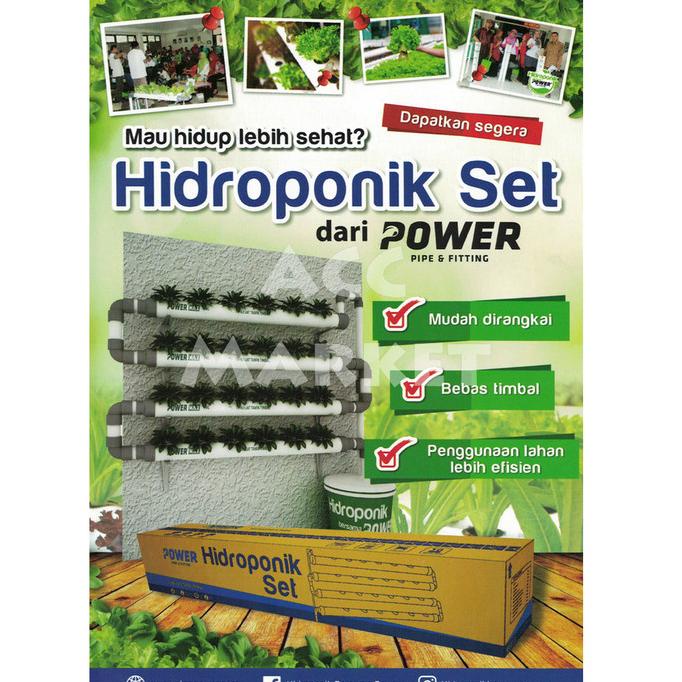 Hidroponik Set Pipa Power Paket Peralatan Paralon