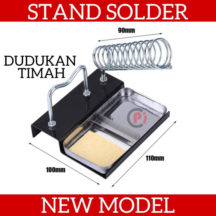 New Model 88M Stand Solder Dudukan Timah Plus Tempat Spon 2 Sekat