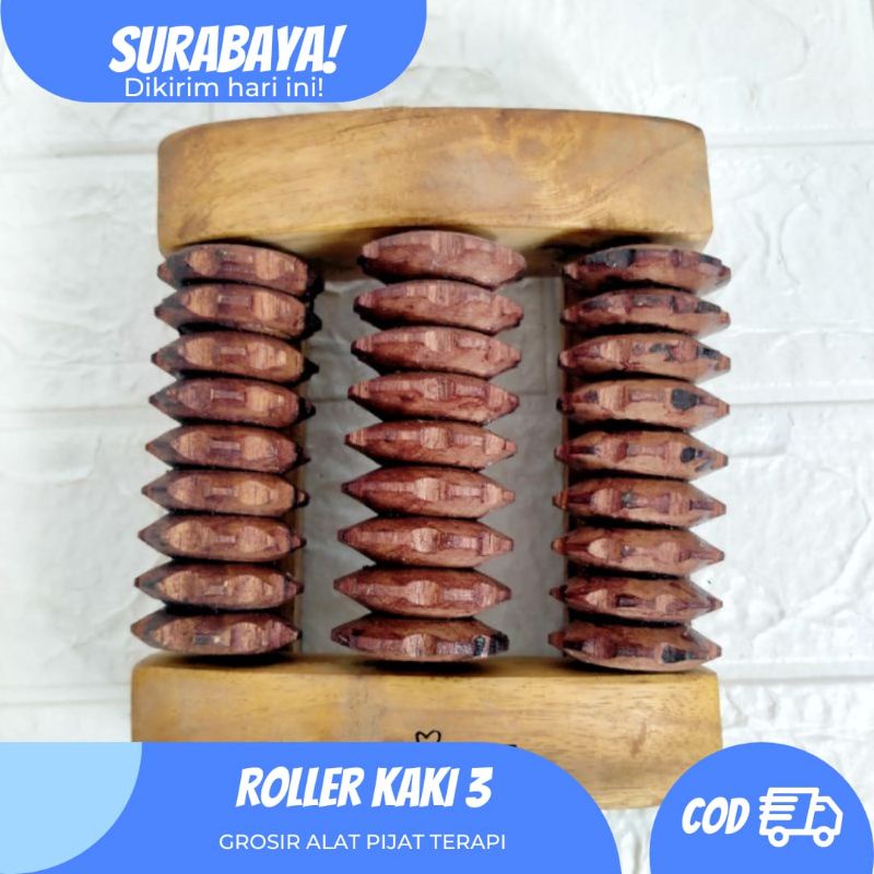 Alat Pijat Kayu Sonokeling untuk Kaki 3 Gerigi / pijat kayu tradisional melancarkan peredaran darah 