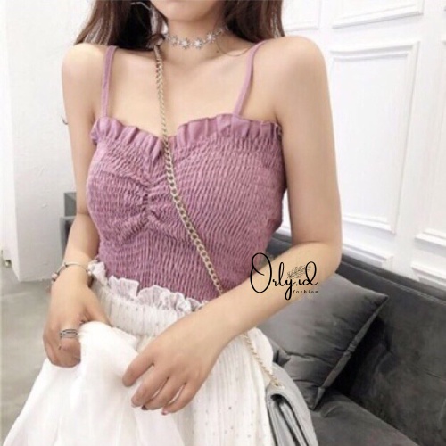 S-XXXXL QUEENA Baju sabrina Baju Atasan Sabrina Wanita Jumbo Crop Top Korean Style Blouse Lengan Pan