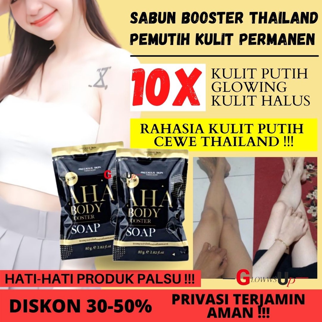 SABUN PEMUTIH BADAN BPOM AHA BODY BOOSTER SOAP 80GR ORIGINAL BPOM - SABUN MANDI AHA ORIGINAL BPOM 80GR PEMUTIH BADAN PERMANEN