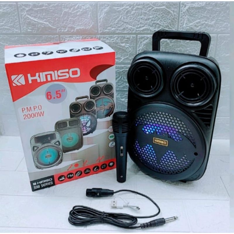 Jual Speaker Bluetooth kimiso 3391 / Speaker Karaoke Bluetooth Free Mic