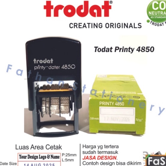 

Stempel Tanggal Otomatis Trodat Printy 4850
