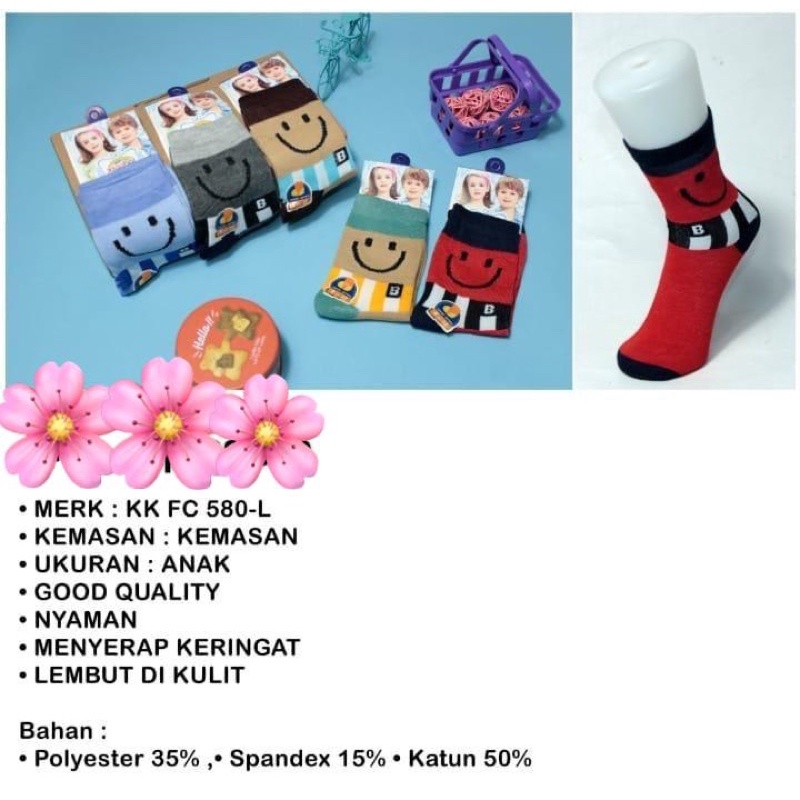 Kaos Kaki Anak Motif Untuk Anak TK dan SD (1-15 Thn)