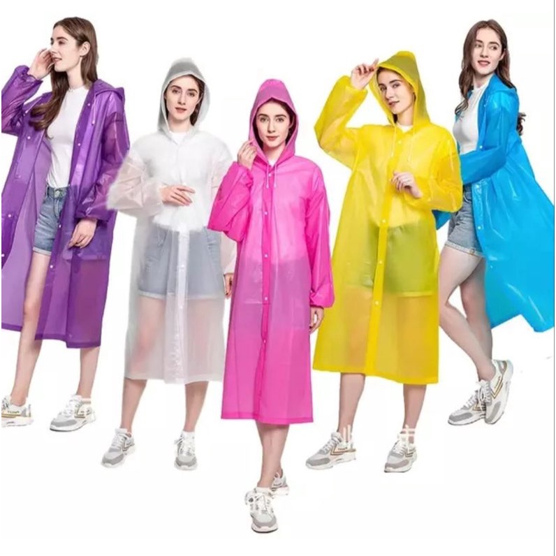 Jas Hujan Jaket Celana Elmondo Ceria 935 atau Terusan Transparant Warna Random