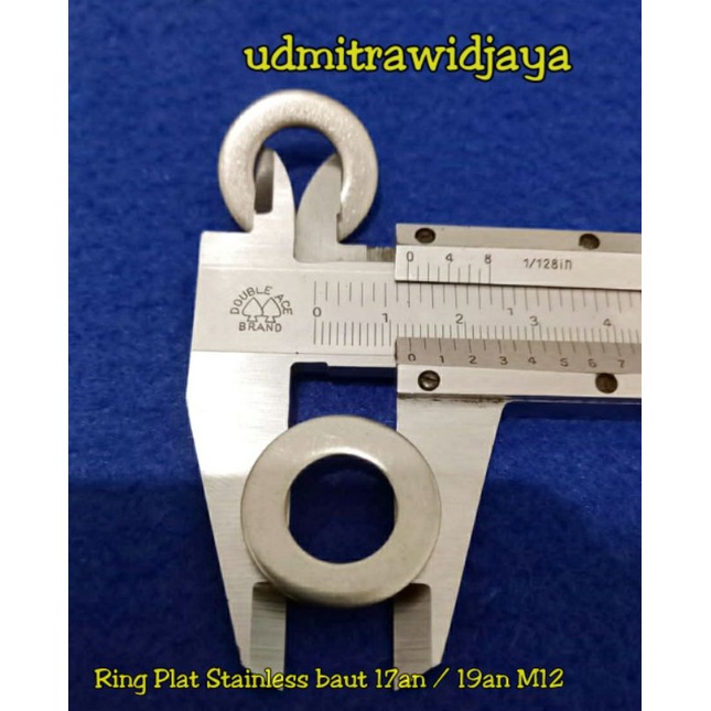 Ring plat Stainless stell M12 ring plat untuk baut 17 / 19 an washer plat SS M12 ring plat anti karat lebar dan tebal piringan baut stenlis kunci 17an kunci 19an