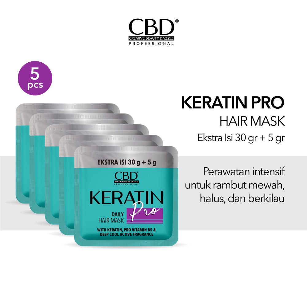 CBD Professional Keratin Pro Daily Use Hair Mask / Masker Rambut Sachet 35gr