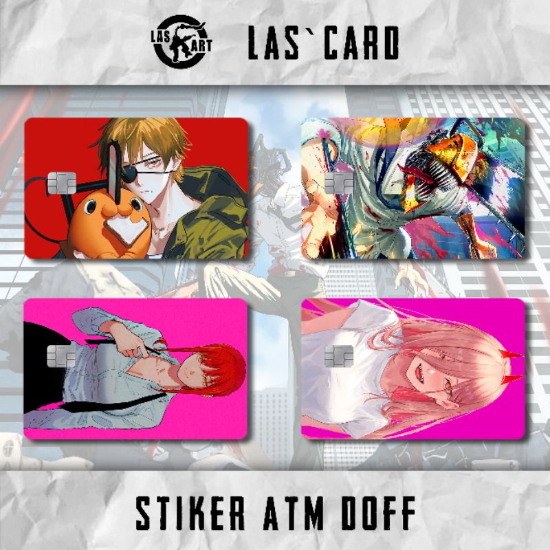 

STIKER KARTU ATM/E-MOMEY ANIME CHAINSAW MAN (LAMINASI GLOSSY/DOFF)