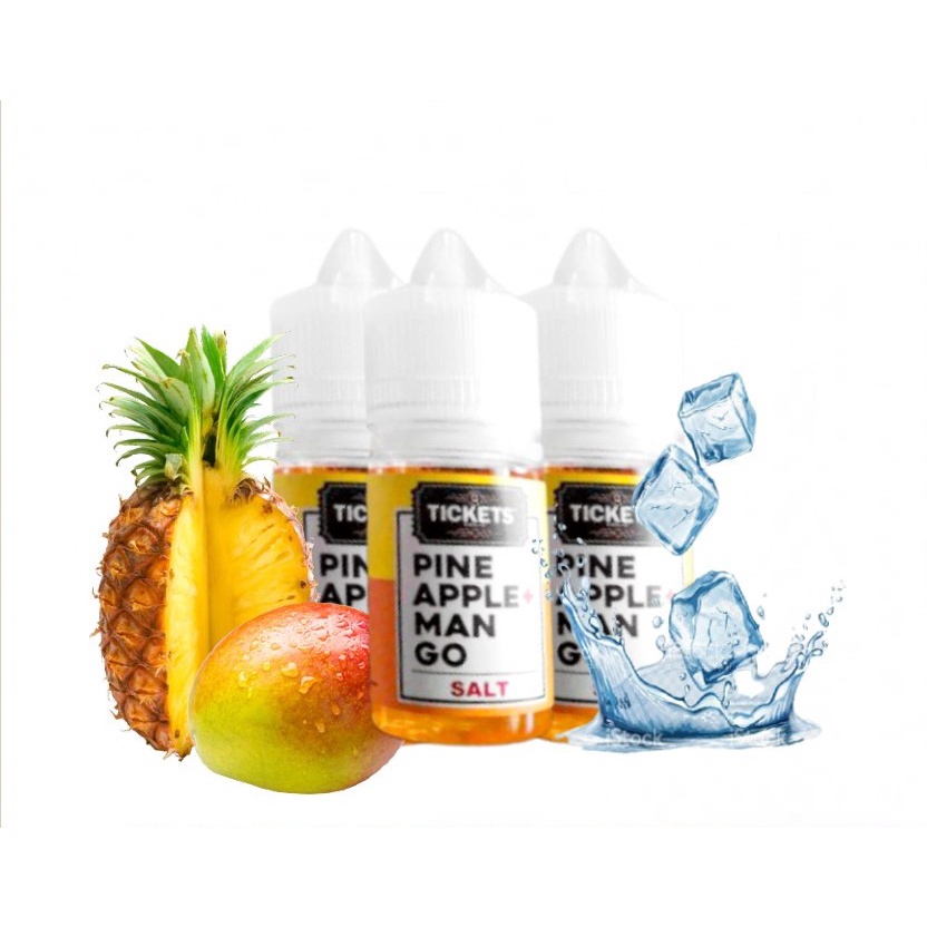 ORIGINAL 100% LIQUID TICKETS PINEAPPLE MANGO SALT 35MG - EJM LIQUID