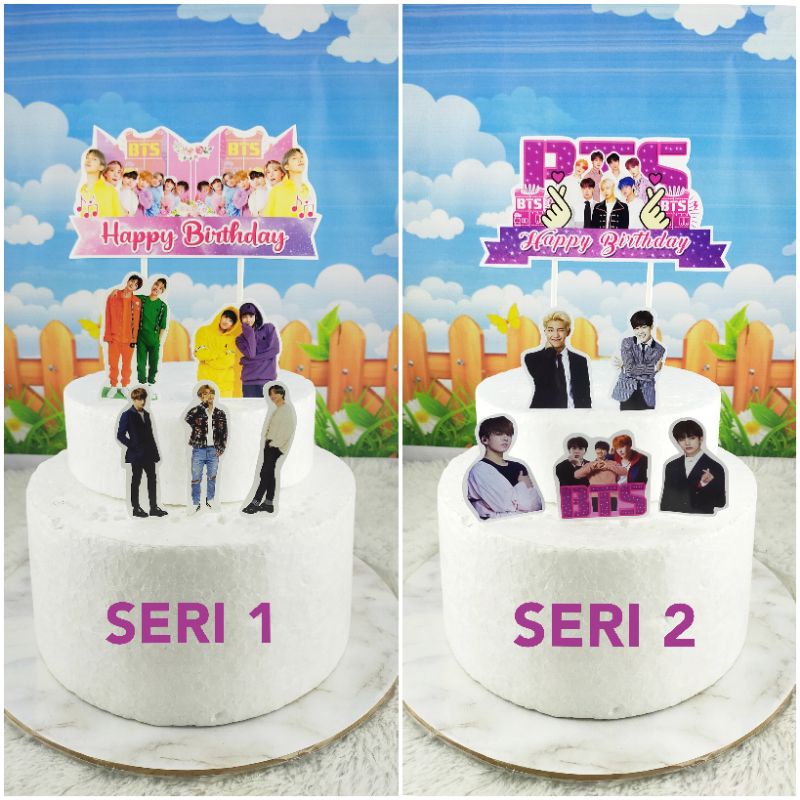 

cake topper/seri topper banner/topper BTS/hiasan kue BTS