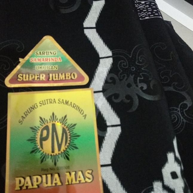 Sarung PAPUA MAS HITAM Jumbo Fashion Moslem Wear Alat Shalat Syukuran