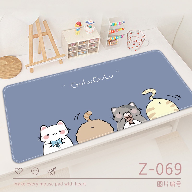 Mouse Pad Gaming Tebal Motif Kartun Ukuran 80 / 30cm Untuk Komputer