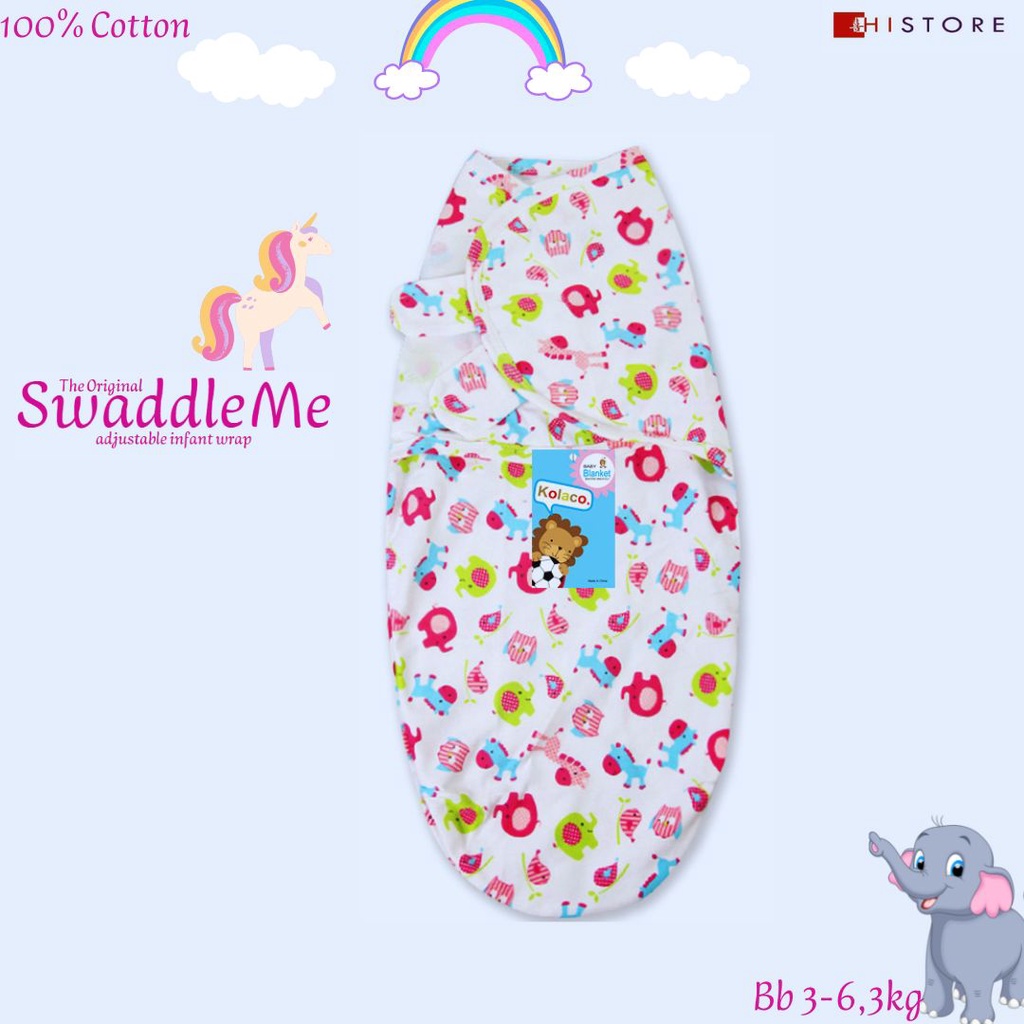 [HI] Bedong Instant Kolaco The Original SwaddleME Adjustable Infant Wrap 100% Cotton