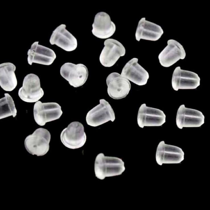 ➟ Penutup anting tusuk silicone 100pcs オ