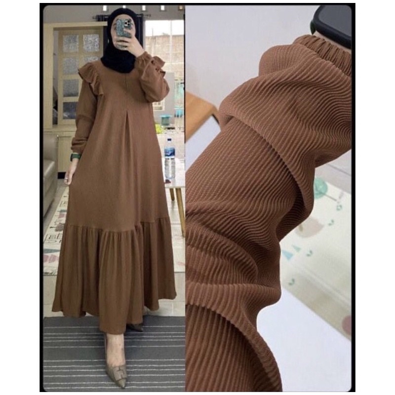 ilmira dress - dress wanita - simple elegant - pakaian wanita - bisa cod